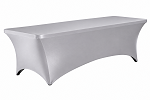 Silver 8FT Spandex fitted tablecloths